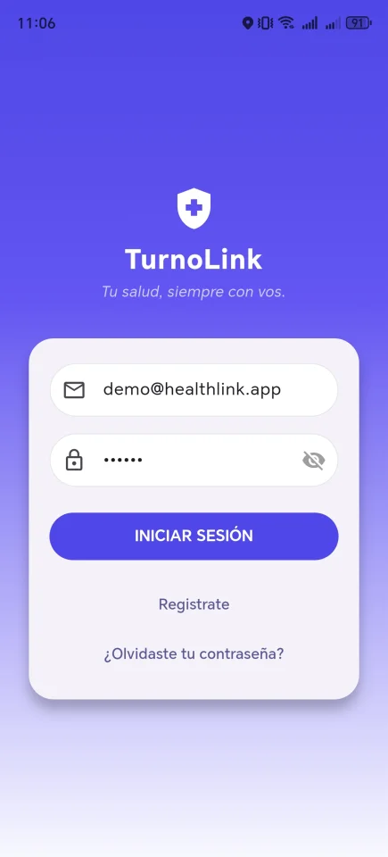 TurnoLink Appointment Booking System | Flutter Mobile App + Admin Panel — screenshot 1