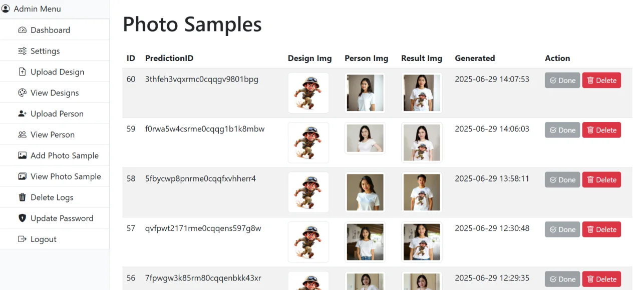 AI T-Shirt Design Generator Mockup PHP + MySQL + Replicate API — screenshot 5
