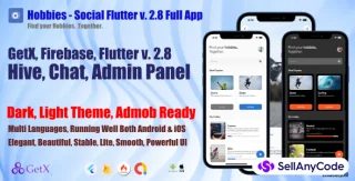 Hobbies - Social Full Flutter v.2.10 App with Chat | Web Admin Panel | GetX | Hive