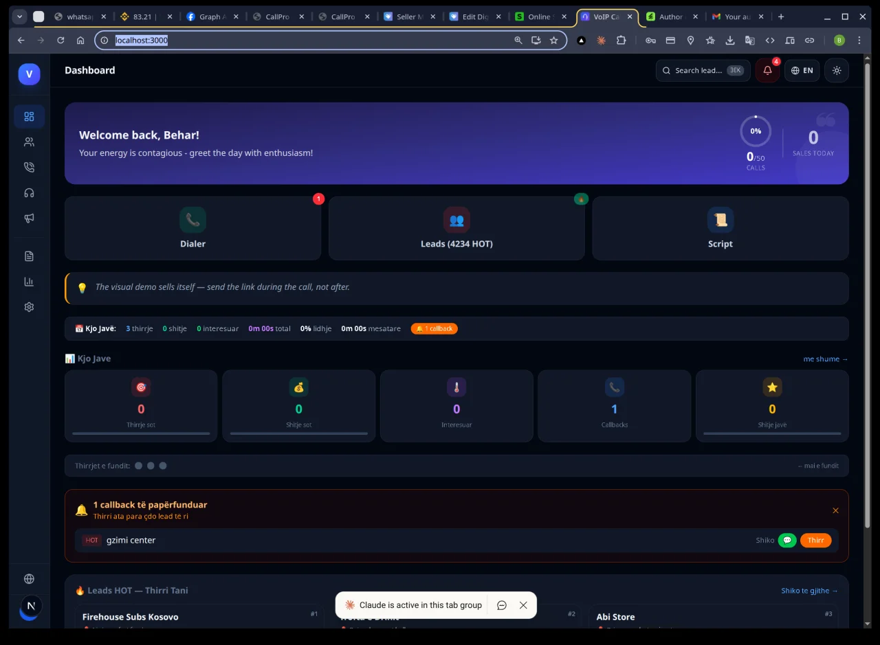CallPro - VoIP Call Center & CRM SaaS — screenshot 1