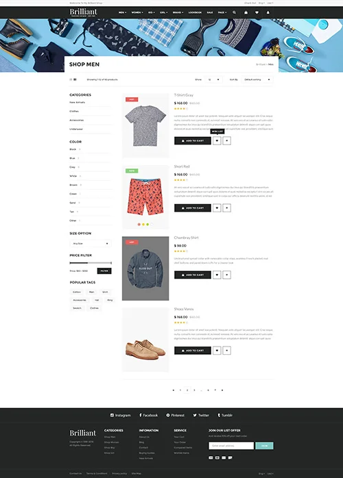 Brilliant - Multi Store Responsive Shopify Theme v1.1.0 — screenshot 2