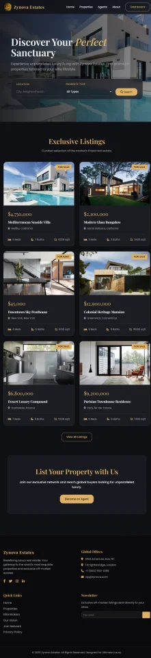 Zynova Estates - Luxury Real Estate Platform — screenshot 5