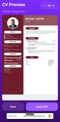 Professional CV Resume Builder Android App with PDF Export and AdMob