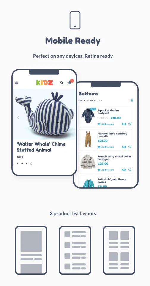 KIDZ - Kids Store and Baby Shop Theme — screenshot 2