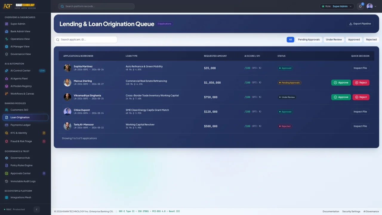 AI Banking OS - Fintech Dashboard — screenshot 4