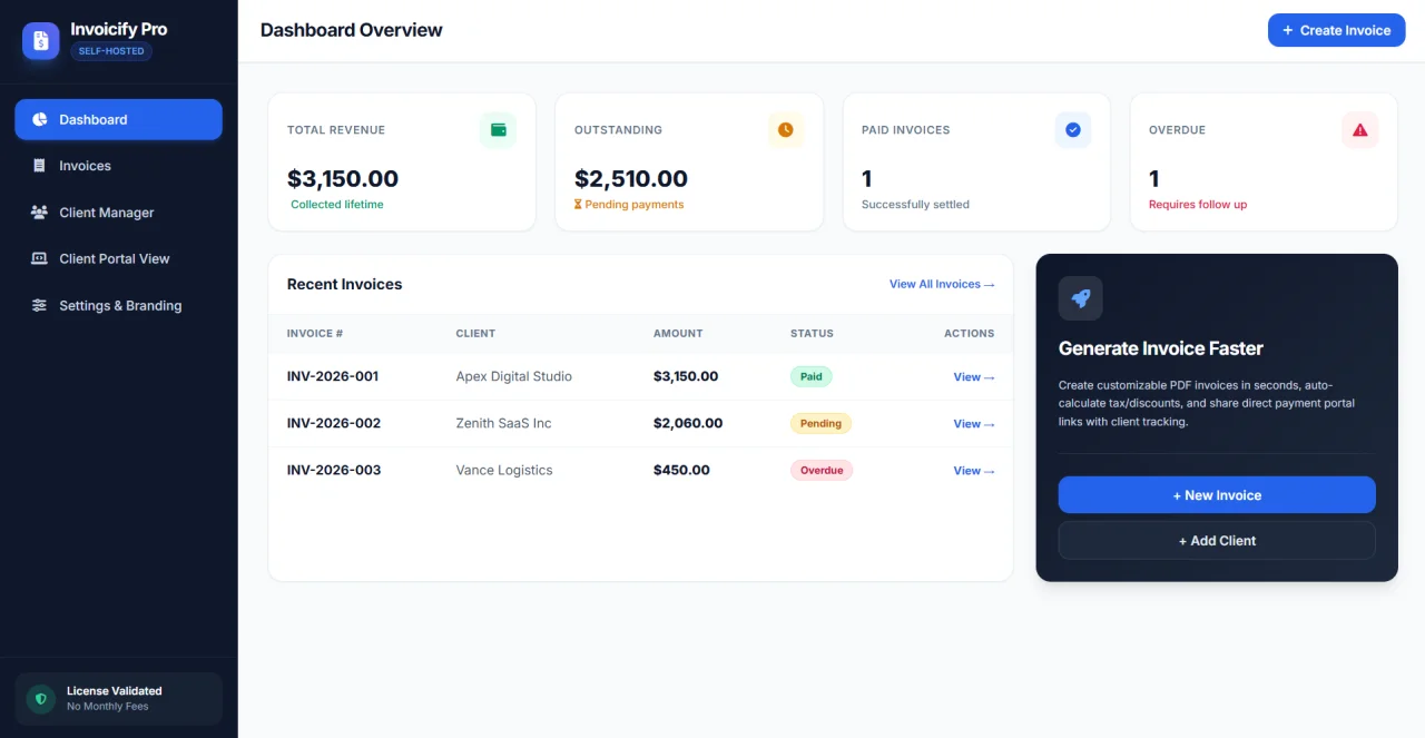 nvoicify Pro - Invoicing & Client Portal Web App + Free Android App — screenshot 5
