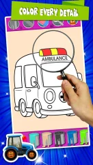 Glitter Coloring Pages for Cars