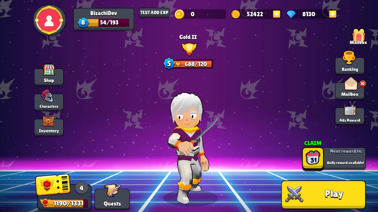 BulletHell Elemental Template (Survival) — screenshot 1