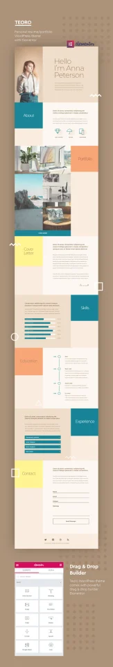 Teoro - CV Resume WordPress Theme — screenshot 1