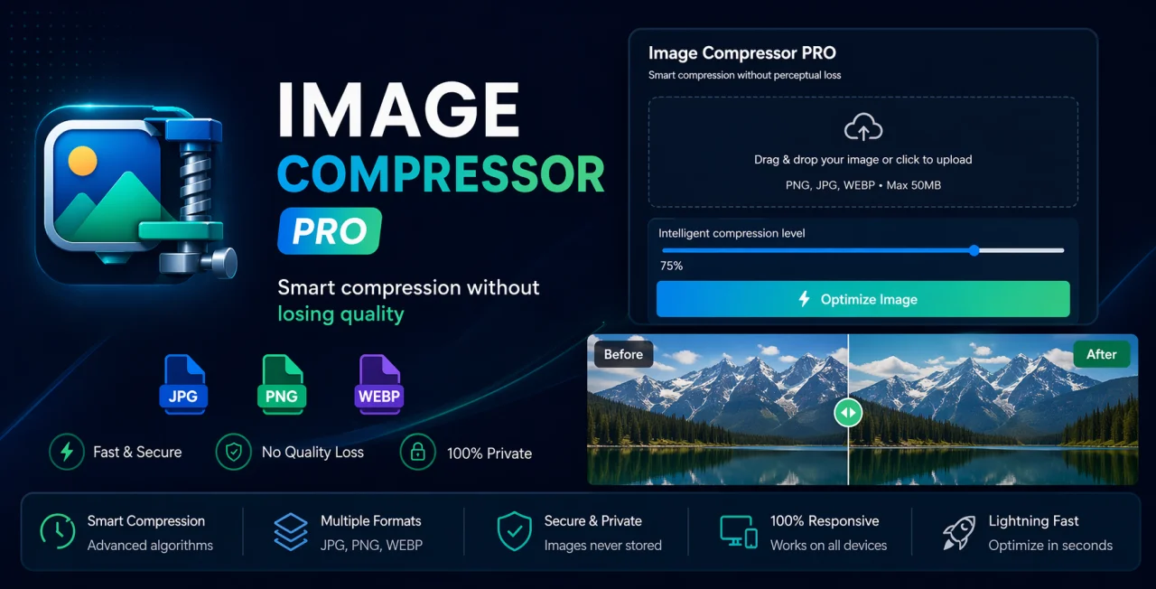 Image Compressor Pro Smart JPG PNG WEBP Optimizer Tool — screenshot 2