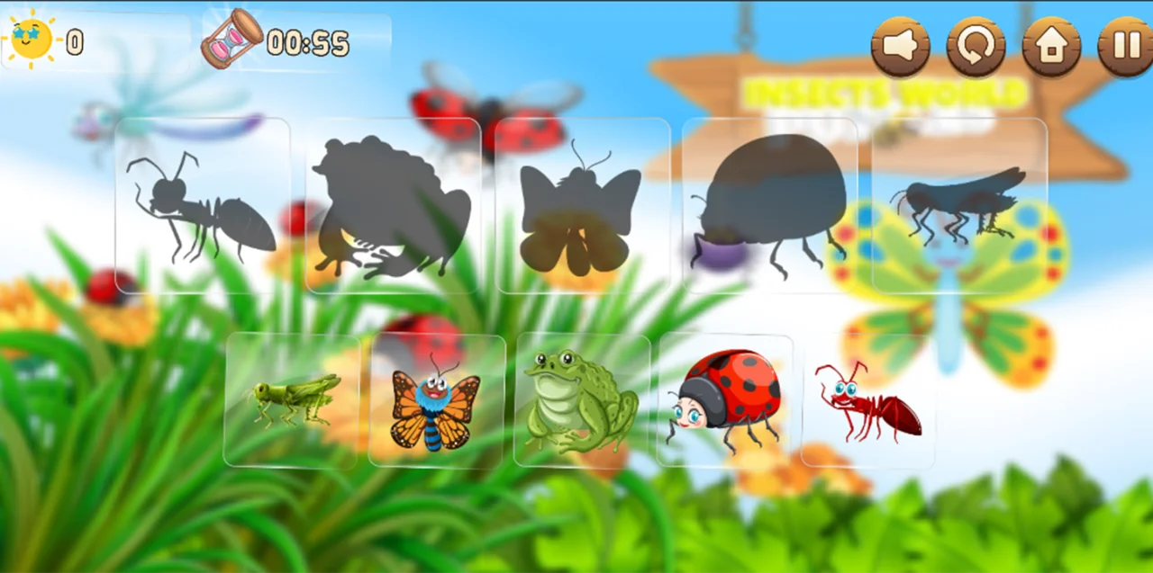 Insects World Puzzles - Unity Game Project + Unity LevelPlay Mediation — screenshot 3