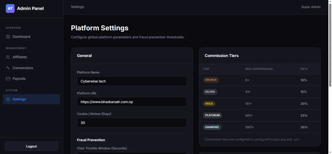 AffiliateTracker Pro Self-Hosted Referral System — screenshot 8