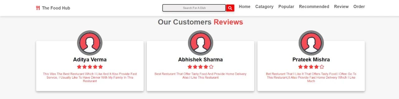 The Food Hub | A Resturant Website — screenshot 5