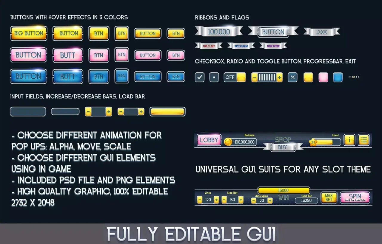 MK - Modern Suits Slot Asset — screenshot 7