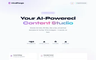 ViralForge: Ultimate AI Content Studio: