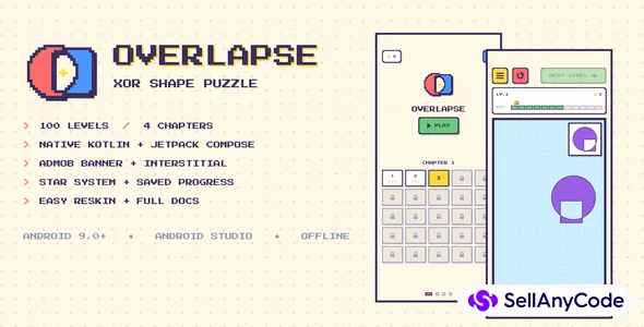 Overlapse - XOR Shape Puzzle Game | Android (Kotlin + Jetpack Compose)