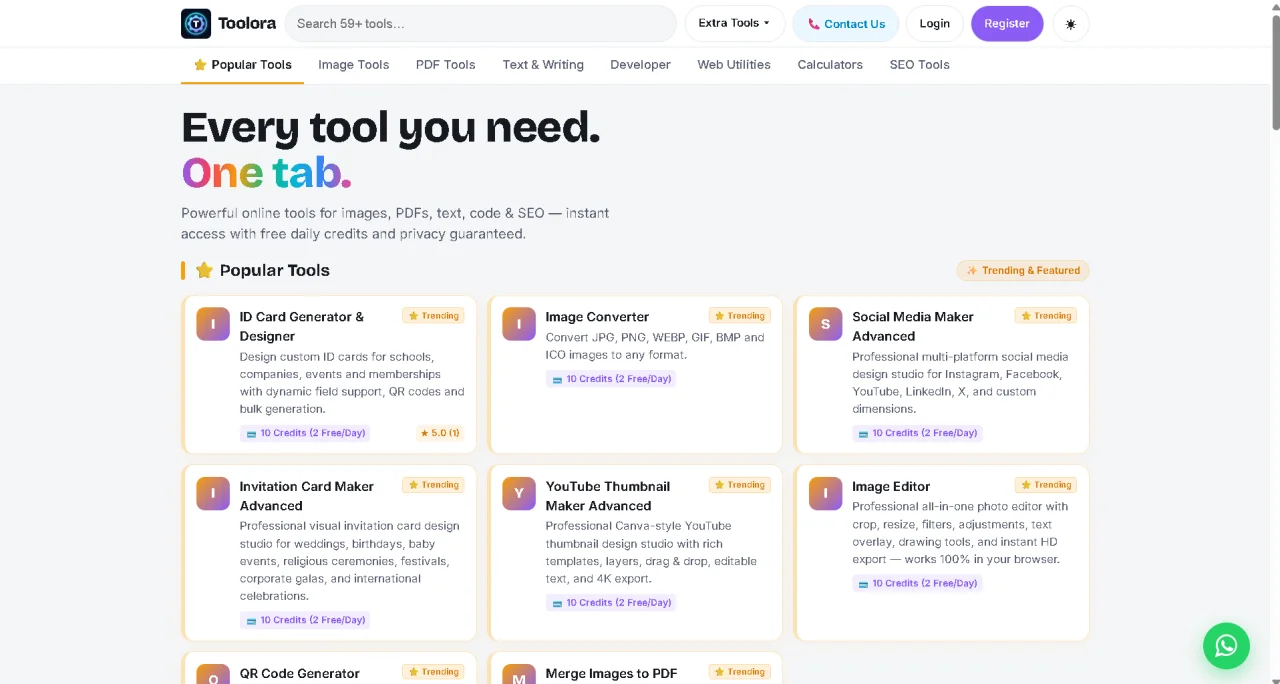 Toolora — In-Browser Canva Alternative, Video Reels Generator & 63+ Micro-SaaS Tools (Laravel 12) — screenshot 3