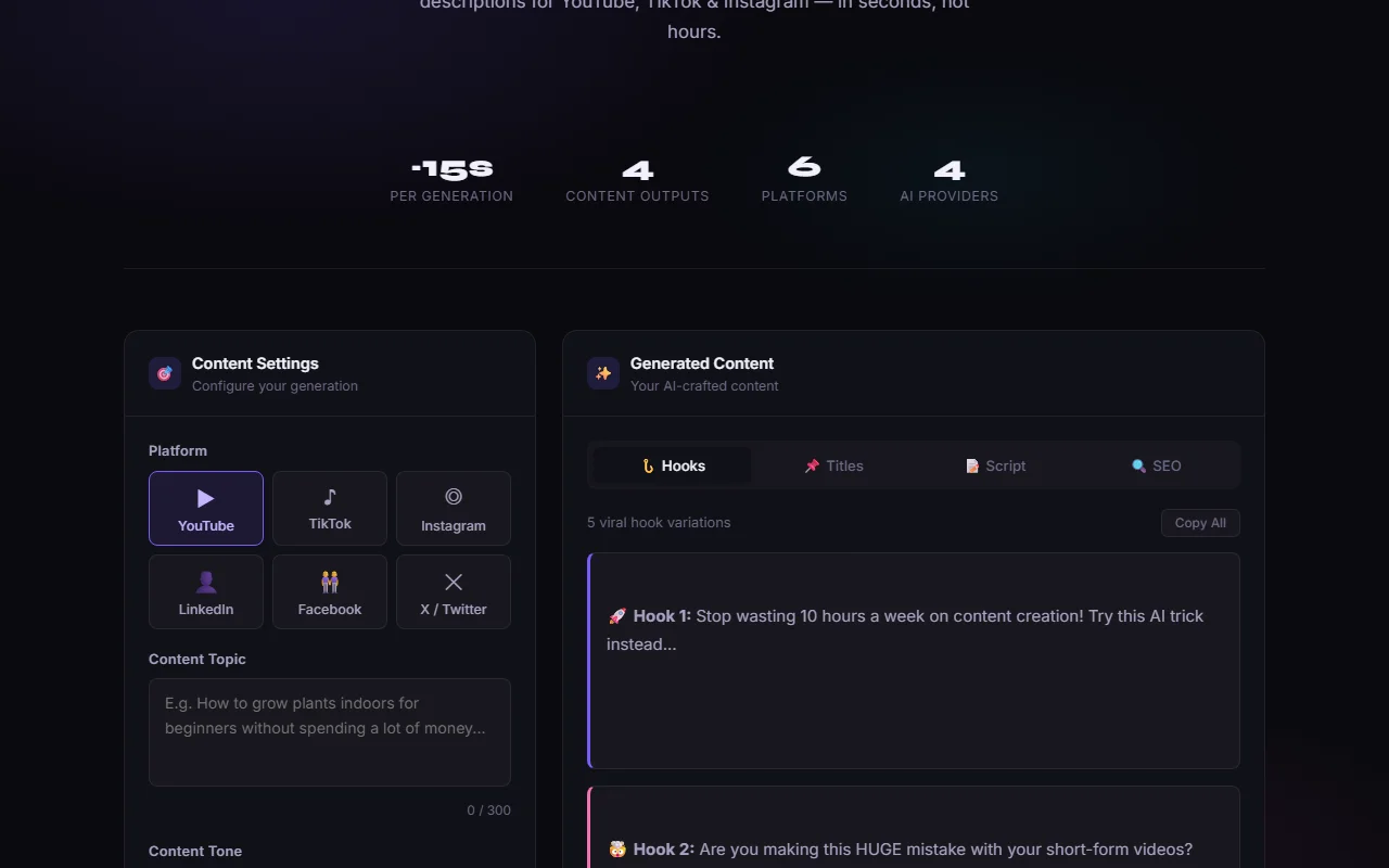 ViralForge: Ultimate AI Content Studio: — screenshot 3