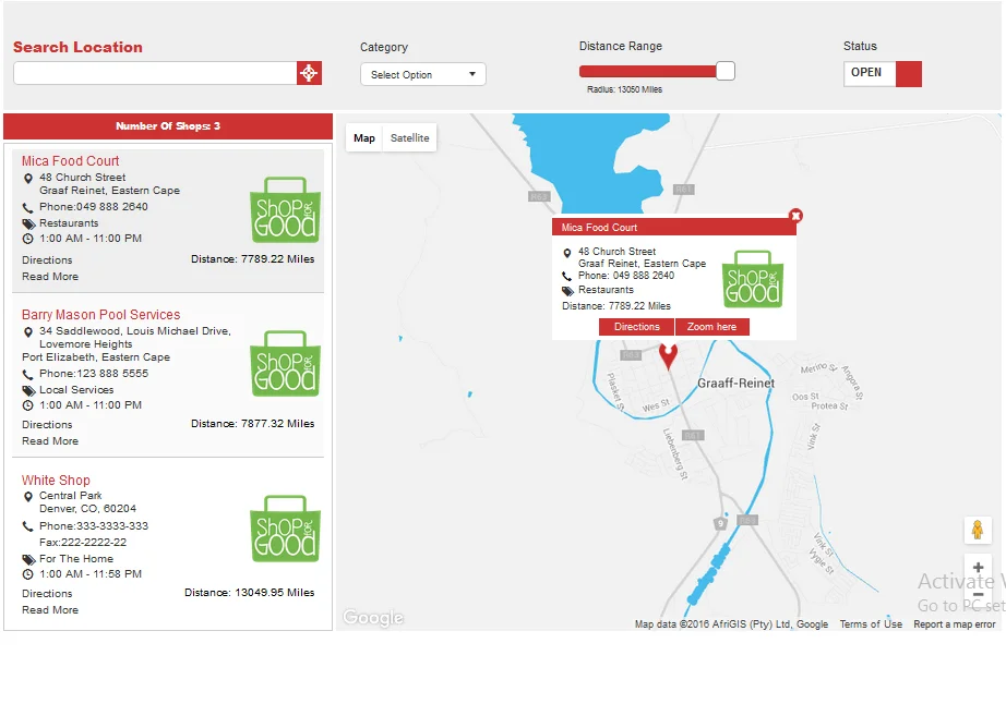 Store Locator (Google Maps) for WordPress — screenshot 3