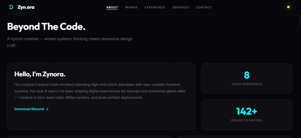 Zynora - Premium Portfolio Template — screenshot 4