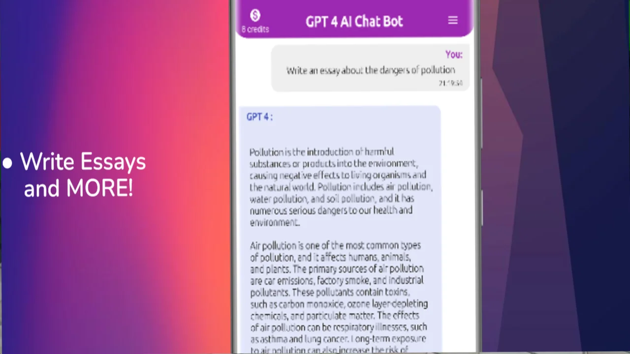 Chat GPT AI: Chat & Voice with AdMob (Rewarded, Banner, Intertitial) — screenshot 4