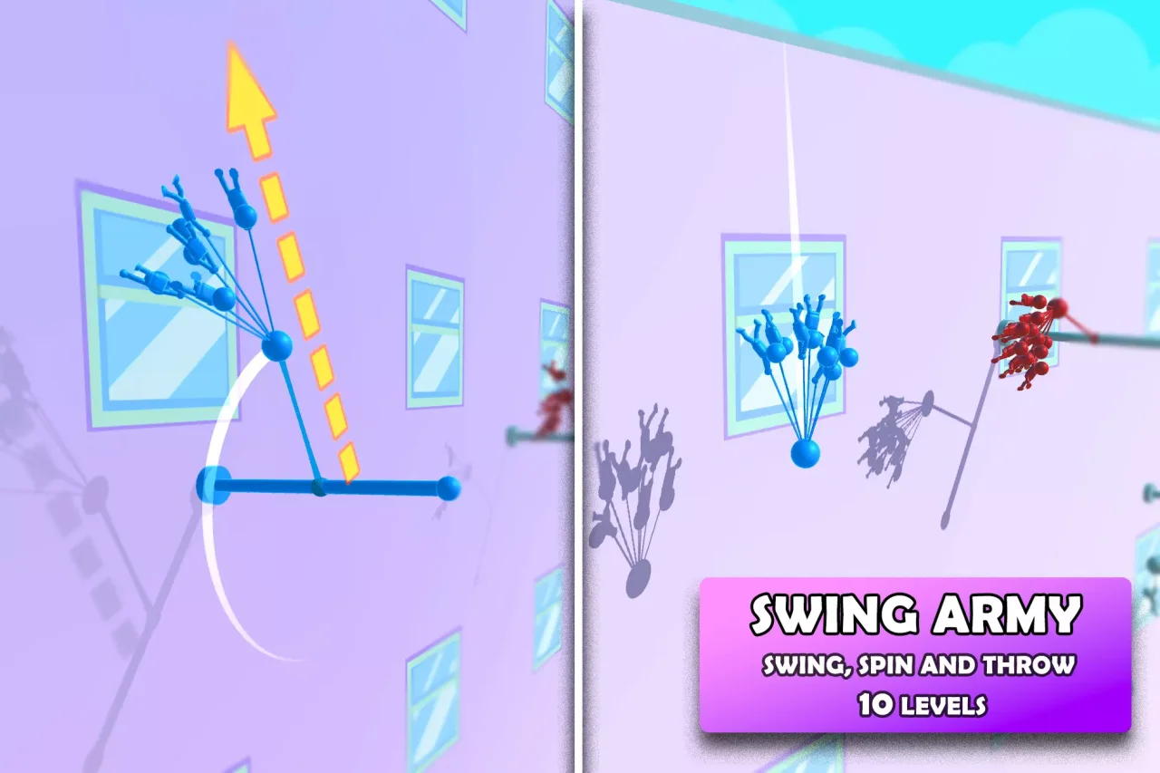 Swing Army 3D - HyperCasual Template — screenshot 3