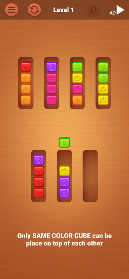 Wood Cube Sort — screenshot 1