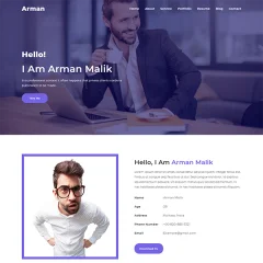 Arman Personal Portfolio HTML5 Template