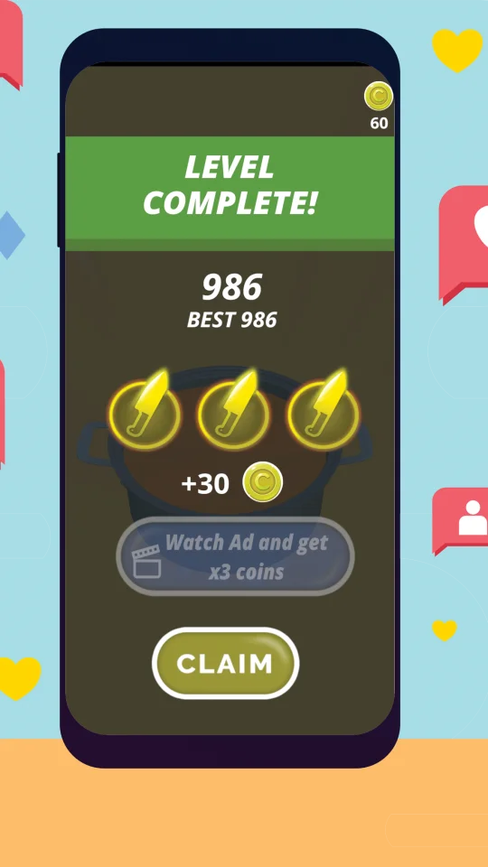 Vegetable Cutting 3D with Optimized AdMob Ads — screenshot 5