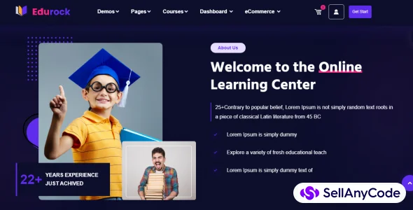 Online Learning School Template with Student, Teachers and Admin Dashboard