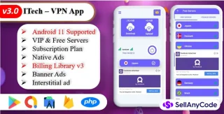 ITech VPN App | VPN Unblock Proxy | VPN Secure Servers | Admin Panel | AdMob Ads