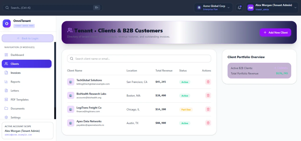 OmniTenant Enterprise Multi-Tenant SaaS Platform — screenshot 7