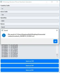 WhatsApp Phone Numbers Generator