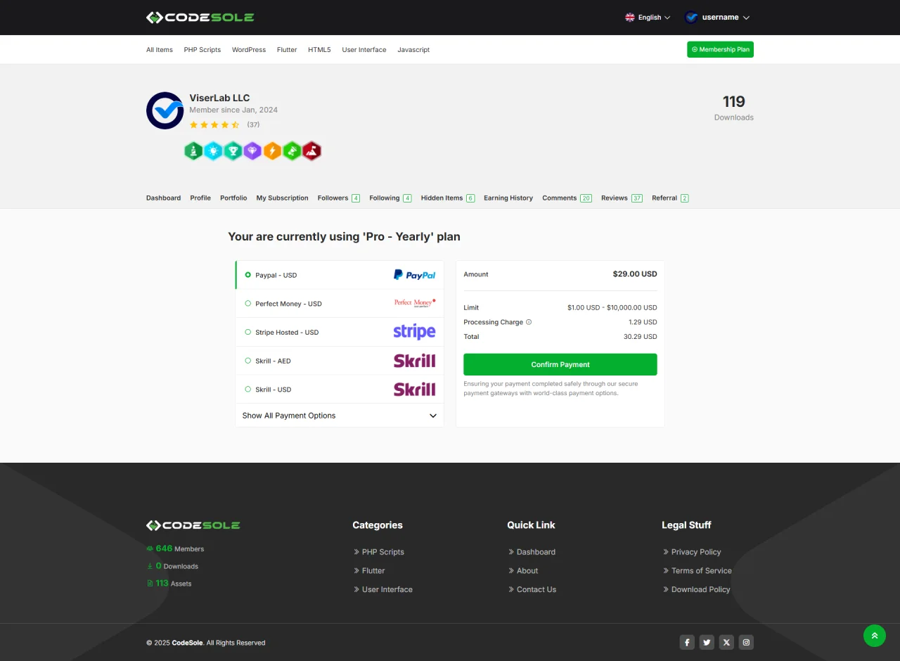 CodeSole - Subscription Based Code and Theme Marketplace — screenshot 10
