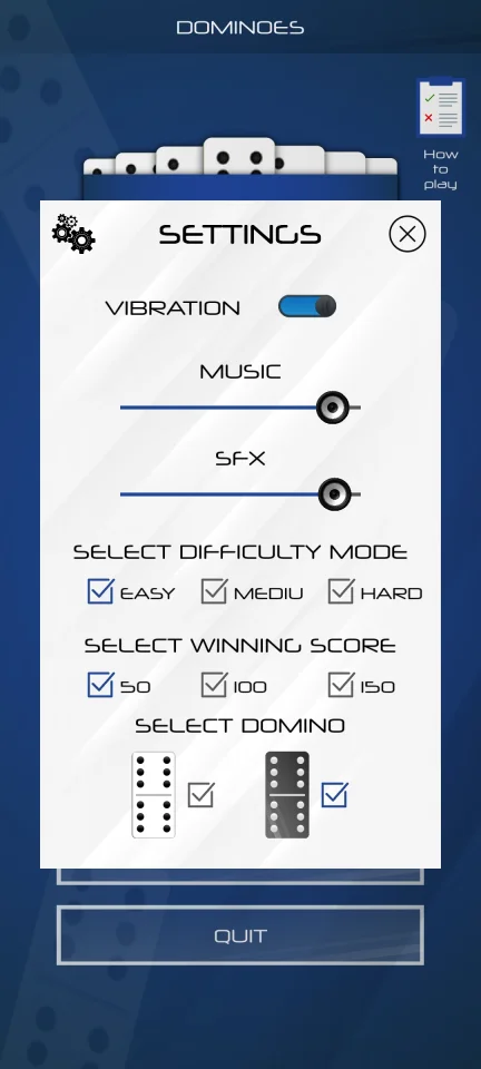 Dominoes Game (Unity 3D + AdMob) — screenshot 3