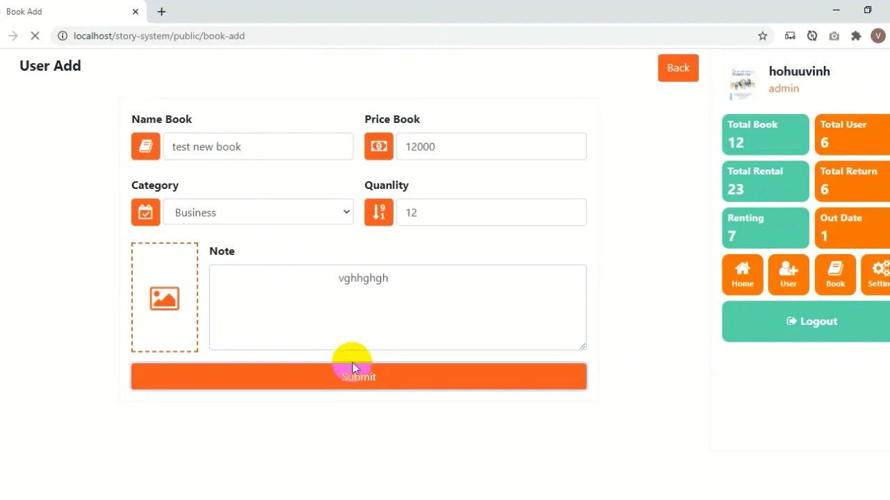 Library Management System in PHP and MySQL — screenshot 3