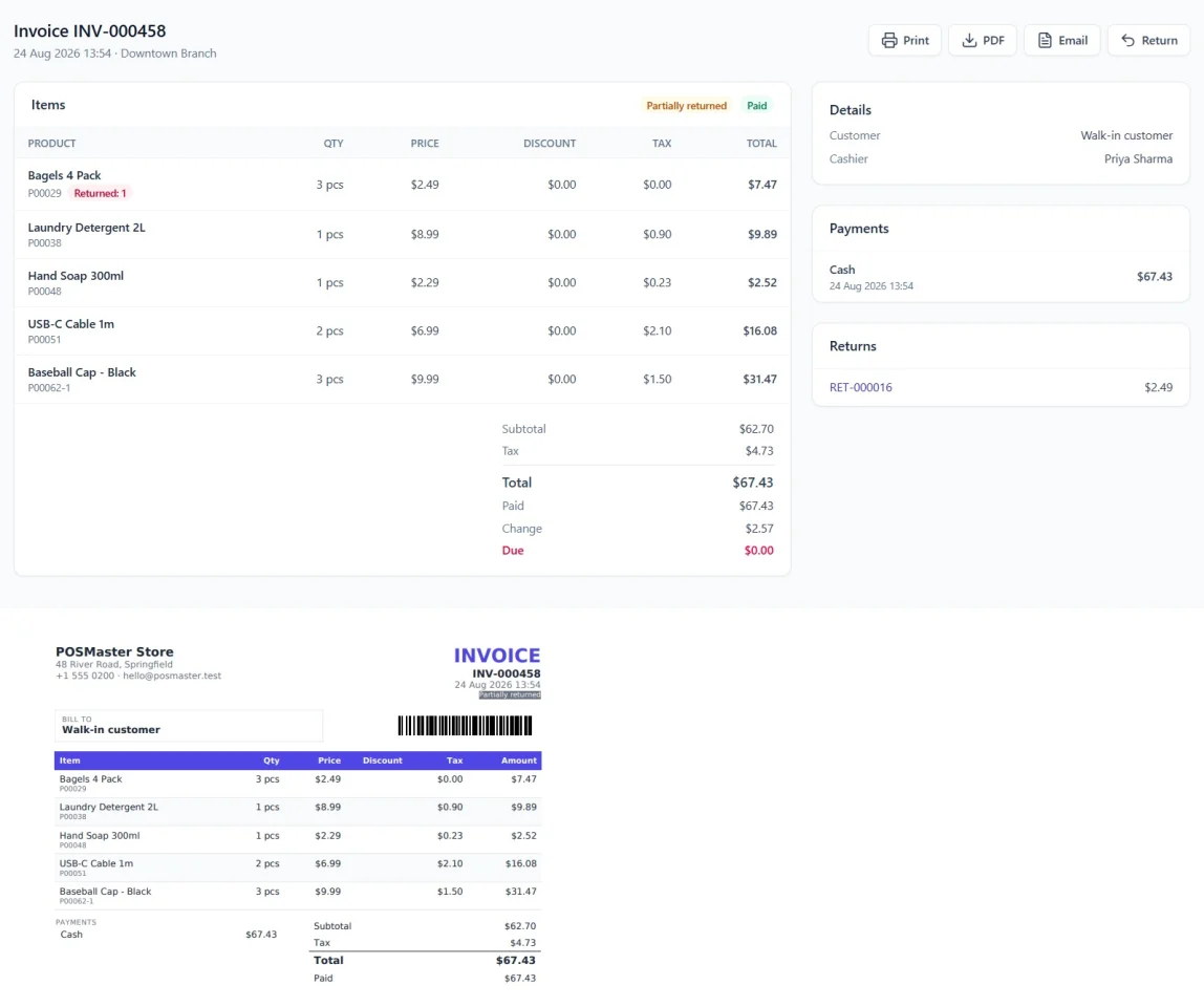 POSMaster - Point of Sale, Inventory & Multi-Branch Management — screenshot 8