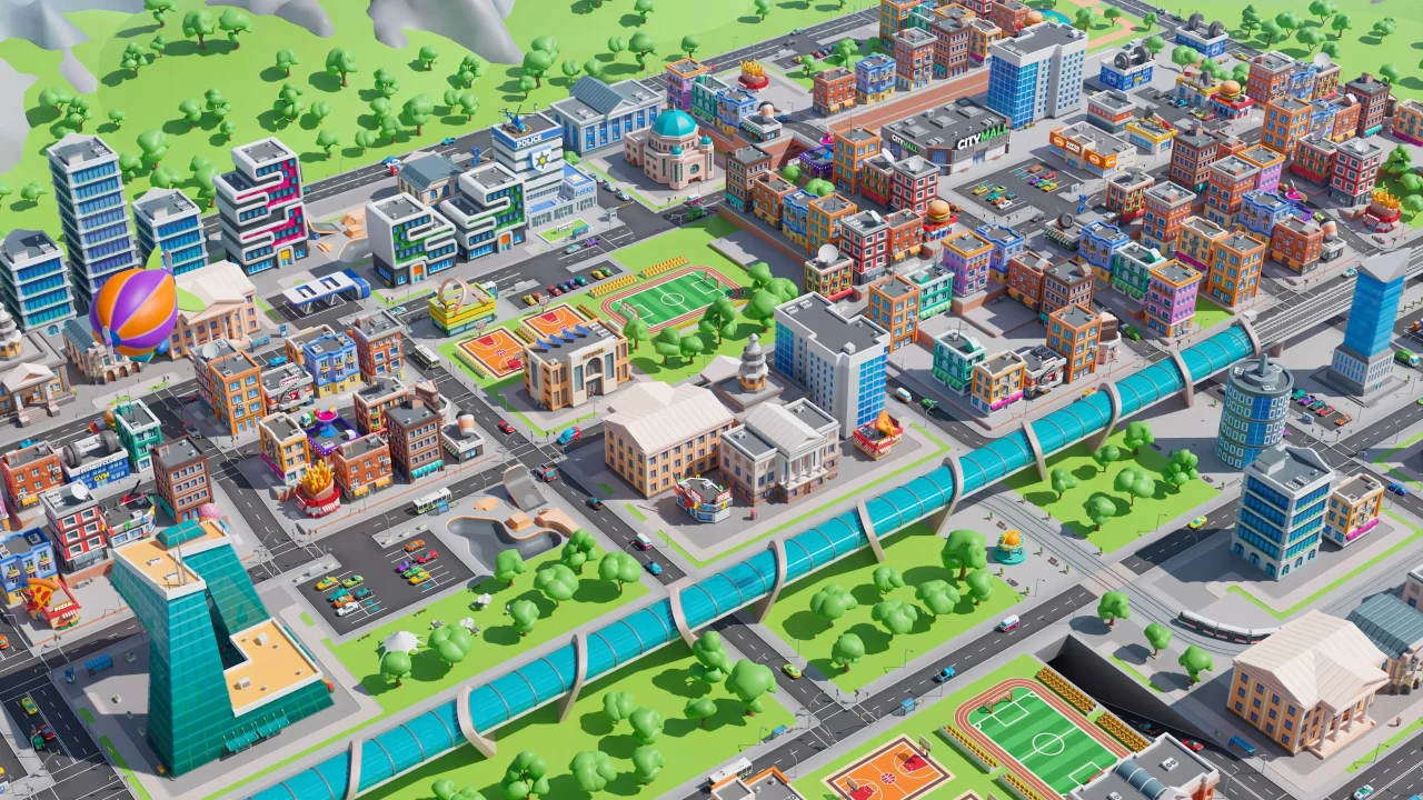 Megacity - Low Poly City 3D Models Pack — screenshot 10