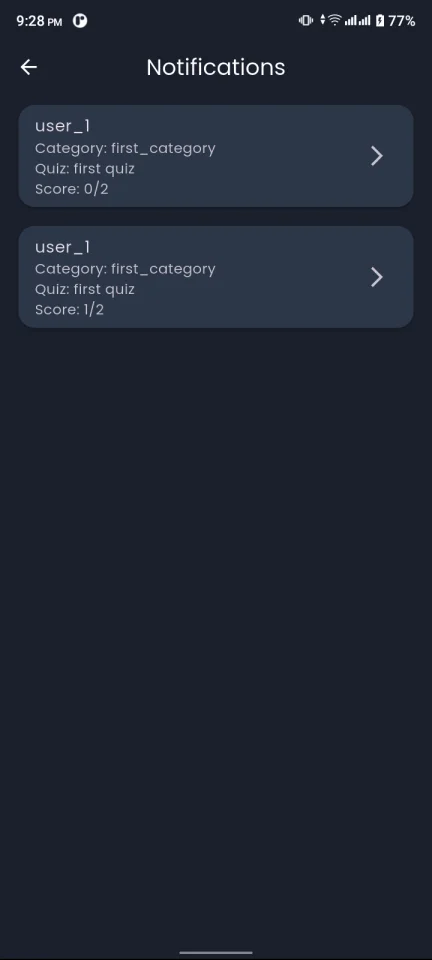 Quiz App with Admin Dashboard — screenshot 7