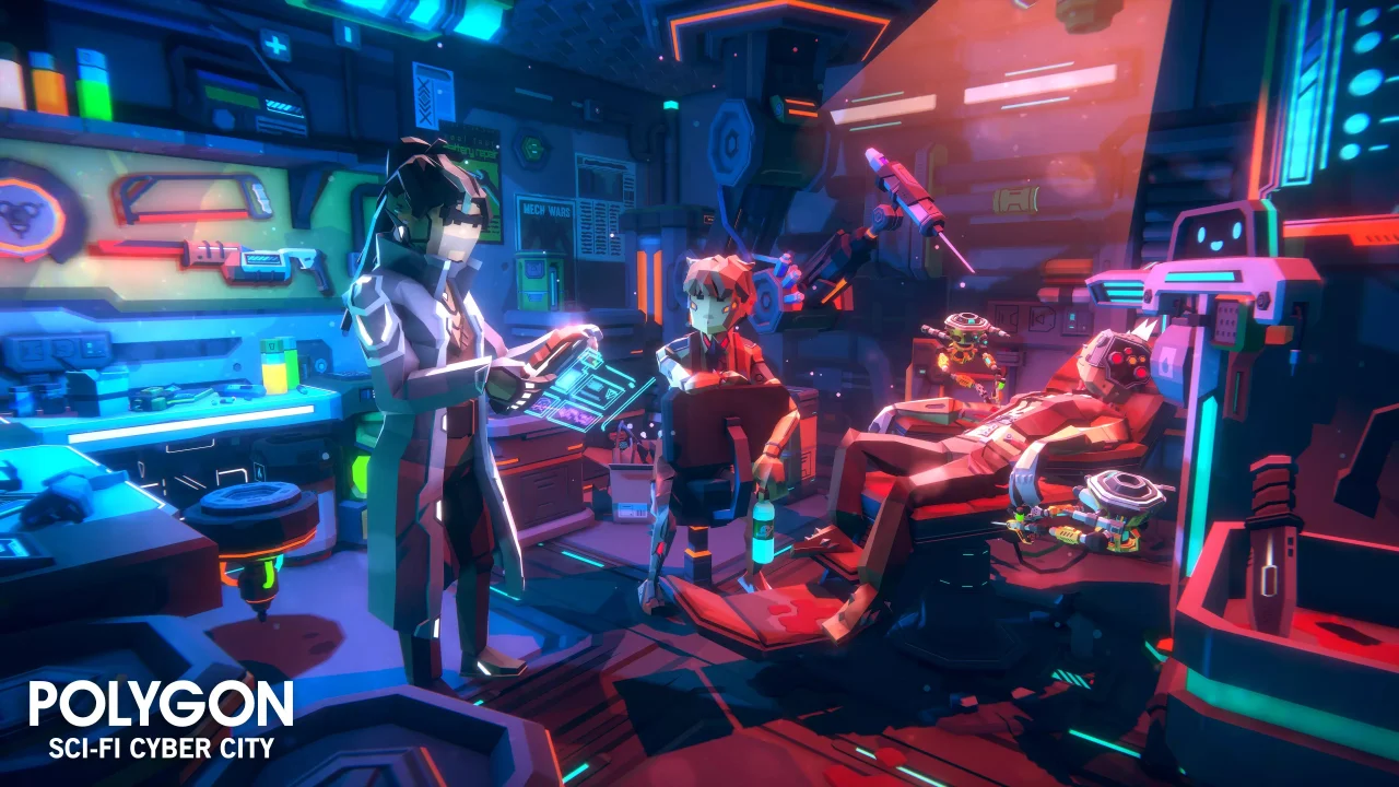POLYGON Sci-Fi Cyber City - Low Poly 3D Art by Synty — screenshot 4