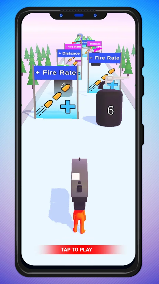 Crazy Gun Head Stick Runner 3D - New Top Trending Unity Template Game — screenshot 2