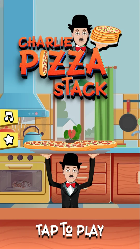 Charlie Chaplin - Pizza Stack Game — screenshot 3