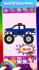 Glitter Coloring Pages for Cars