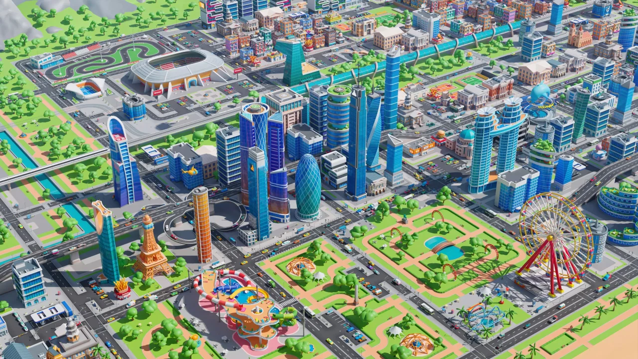 Megacity - Low Poly City 3D Models Pack — screenshot 4