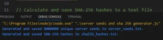 Server Seeds and SHA 256 Creator (JavaScript Version)