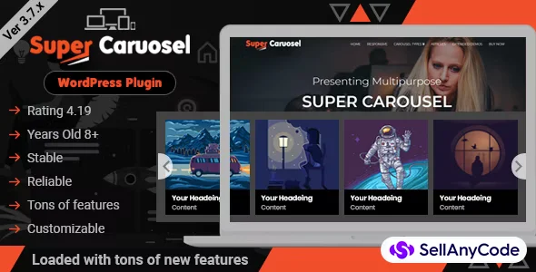 Super Carousel - Responsive WordPress Plugin — cover