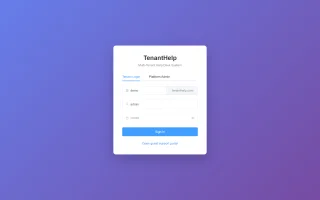 TenantHelp Multi-Tenant Help Desk & Ticketing System (Spring Boot + Vue 3)