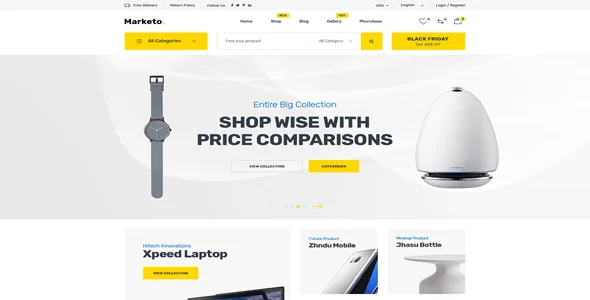 Marketo - eCommerce & Multivendor Marketplace WooCommerce WordPress Theme — screenshot 2