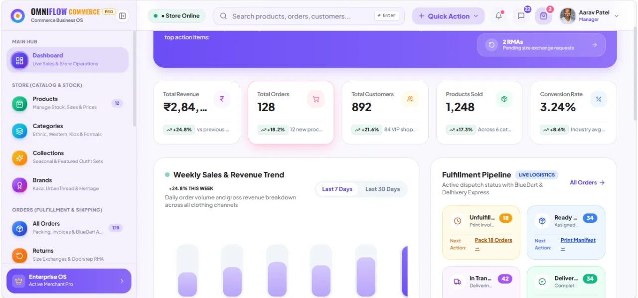 OmniFlow Commerce Modern E-Commerce Business Operating System — screenshot 2