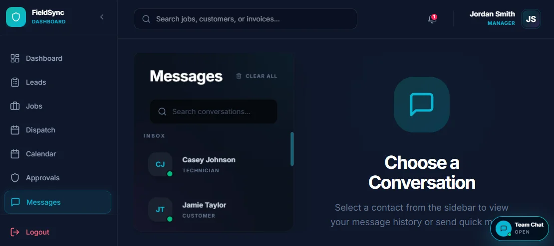 FieldSync Pro Field Service Management Platform — screenshot 2